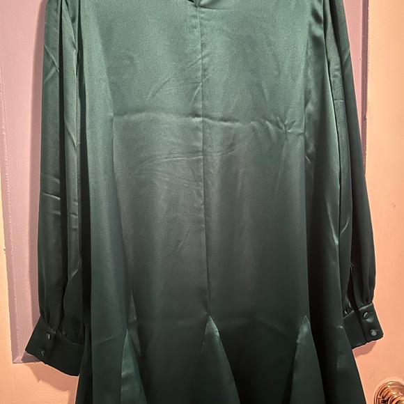 Loft Dark Green Holiday Dress - Picture 2 of 6